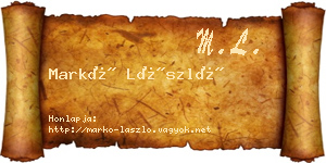 Markó László névjegykártya